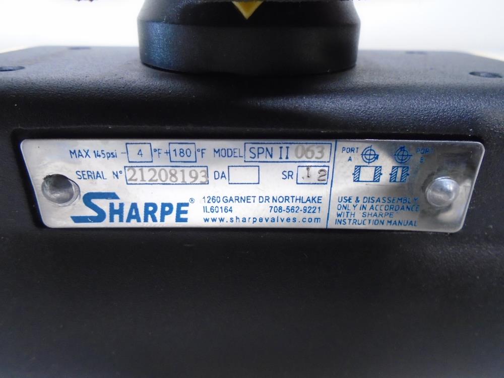 Sharpe SPN II 063 Pneumatic Actuator, Max 145 PSI, SR 12